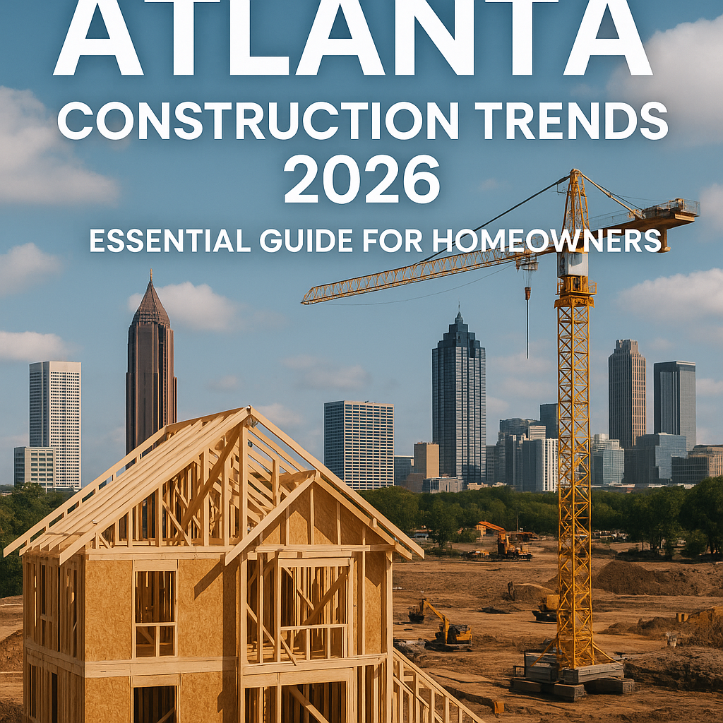Atlanta city skyline with ongoing construction site, indicating 2026 construction trends.